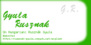 gyula rusznak business card